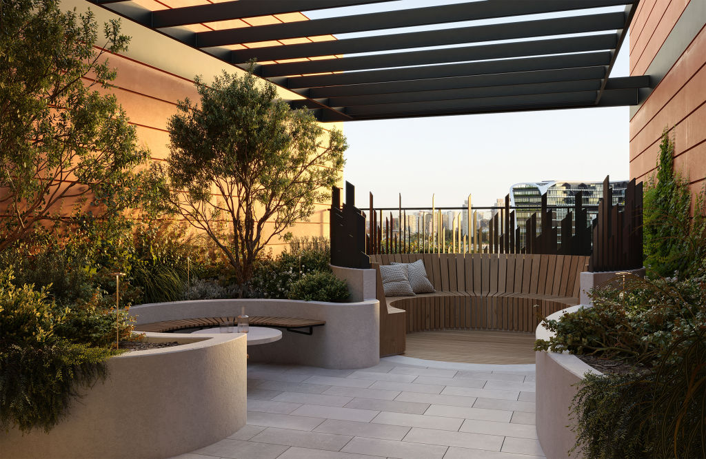 The beautiful outdoor communal spaces. Photo: Supplied